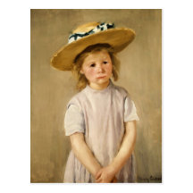 L'enfant de Cassatt dans le chapeau de paille - av Cartes Postales