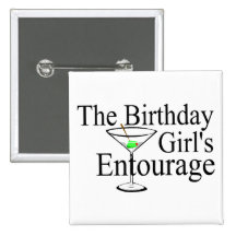 L'entourage de filles d'anniversaire badges