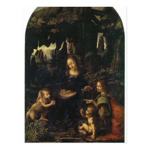 Leonardo da Vinci Madonna dans le der Felsengrotte Carte Postale