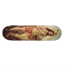 Leonardo de da Vinci - Le baptême du Christ Skateboards Customisés