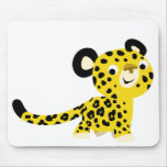 Léopard amical Mousepad de bande dessinée mignonne Tapis De Souris