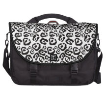 Léopard blanc sac ordinateur portable