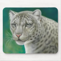 Léopard de neige mis en danger Mousepad Tapis De Souris