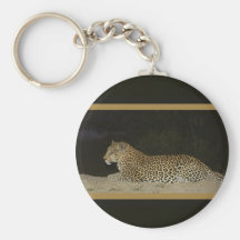 Léopard se trouvant sur des keychains de faune de  porte-clefs