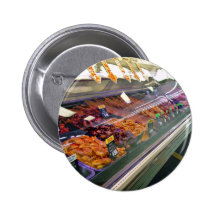 L'épicerie de viande fraîche pare au supermarché badges avec agrafe