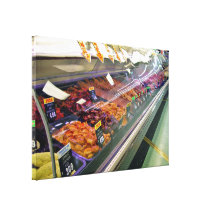 L'épicerie de viande fraîche pare au supermarché impressions sur toile