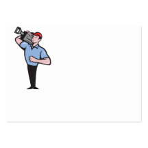 L'équipe de tournage de cameraman portent l'appare cartes de visite personnelles