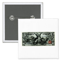 Les 1896 USA certificat d'argent des cinq dollars Pin's