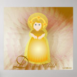 Les ailes de l'ange blanc d'enfant d'amour divin d posters