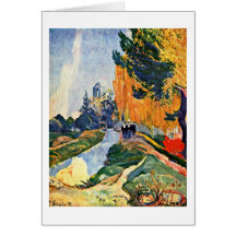 Les Alyscamps par Eugene Henri Paul Gauguin Carte De Vœux