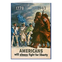 Les Américains lutteront toujours pour la liberté  Cartes De Vœux