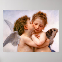 Les anges embrassent d'abord, Bouguereau Poster