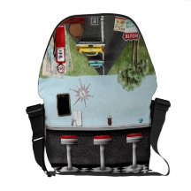 les années 1950 le long du sac messenger à route sacoche