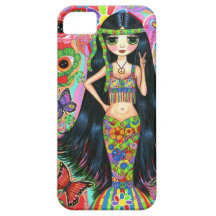 les années 1960, fille hippie psychédélique de sir étuis iPhone 5