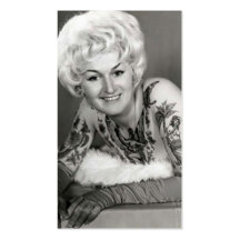 les années 60 ont tatoué Madame Cartes De Visite Personnelles