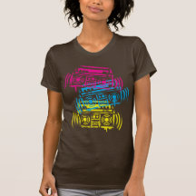 les années 80 Boomboxes marqué au poncif T-shirts