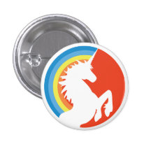 les années 80 rétro bouton de licorne et d'arc-en- pin's