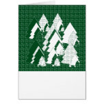 Les arbres stylisés ont customisé la carte de Noël