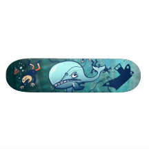 Les baleines sont furieuses ! plateau de skateboard