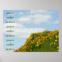 Les beaux-arts de justice d'ordre de paix imprimen affiche