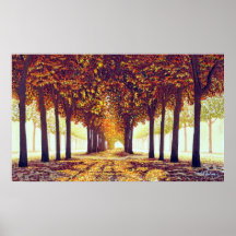 Les carrefours de la copie d'art d'Autum Poster
