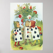 Les cartes de jeu peignant le rosier affiches