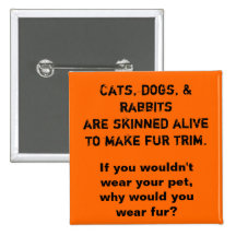 Les chats, les chiens, et les lapins sont vivants  pin's