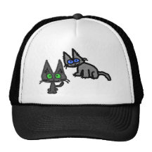 Les chats mignons vous regardent casquettes