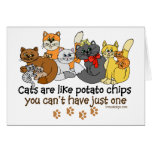 Les chats sont comme des pommes chips cartes de vœux
