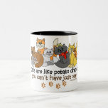 Les chats sont comme des pommes chips tasse