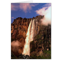 Les chutes de Salto Angel sur Auyan Tepui, Venezue Cartes