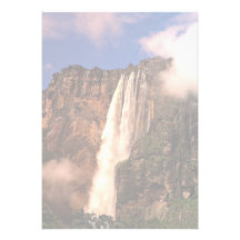 Les chutes de Salto Angel sur Auyan Tepui, Venezue Cartons D'invitation