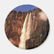 Les chutes de Salto Angel sur Auyan Tepui, Venezue Magnets Pour Réfrigérateur