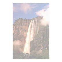 Les chutes de Salto Angel sur Auyan Tepui, Venezue Papier À Lettre Customisable