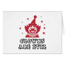 Les clowns sont mauvais carte de vœux