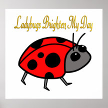 Les coccinelles éclairent mon jour posters