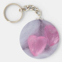 Les coeurs en cristal roses porte-clefs