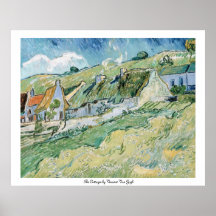 Les cottages Vincent van Gogh Posters