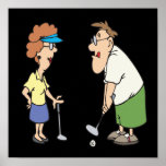Les couples qui jouent au golf ensemble restent en posters