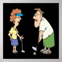 Les couples qui jouent au golf ensemble restent en posters