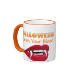 Les crocs de vampire boivent votre tasse de tasse 