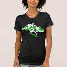 Les dames courent juste le T-shirt