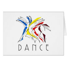 Les danseurs abstraits - a obtenu de danser carte de vœux