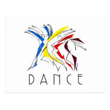 Les danseurs abstraits - a obtenu de danser carte postale