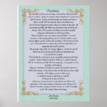 Les desiderata "ont désiré des choses", des couleu posters