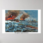 Les destroyers japonais de torpille affiche