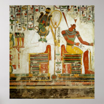 Les dieux Osiris et Atum, de la tombe de Posters