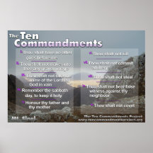 Les Dix commandements sur le mont Sinaï Posters