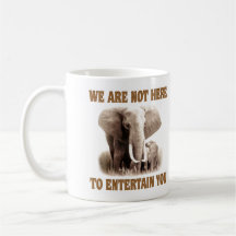 Les éléphants méritent le respect tasse
