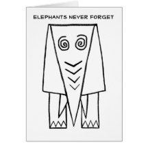 Les éléphants n'oublient jamais la carte de voeux